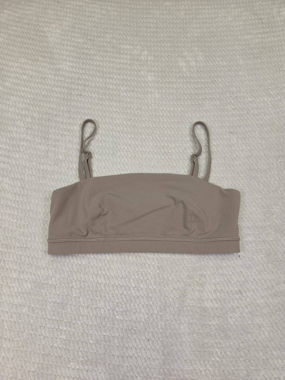 Aritzia Golden Bra Womens Medium Brownish Gray Super Soft Light Support